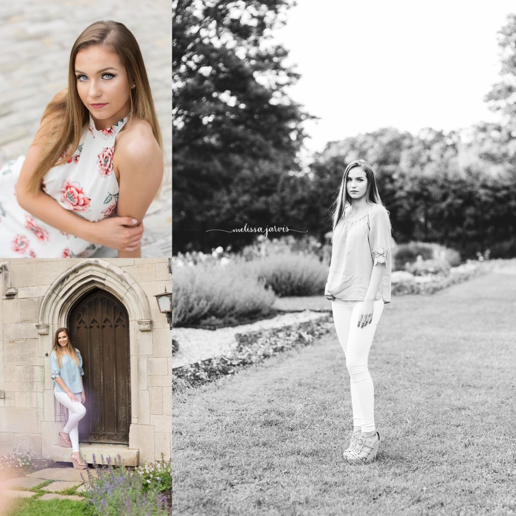 high school senior poses for senior pictures in wexford pa