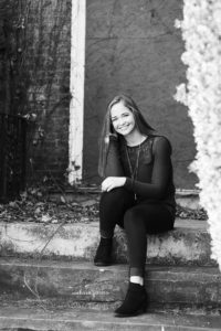 senior portrait session in downtown sewickley gives urban chic vibe