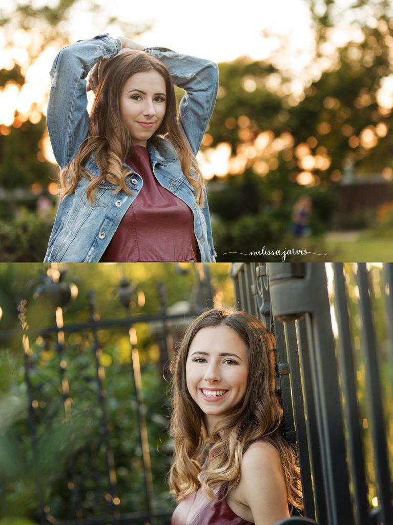 senior girl from shadyside pa stands in golden hour light for senior portrait session in Pittsburgh PA